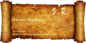 Veres Rémusz névjegykártya