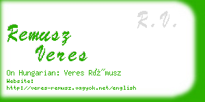 remusz veres business card
